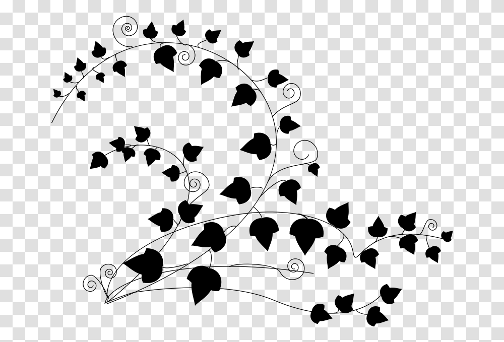 Vine Clipart Elegant Ivy Clipart Black And White, Gray, World Of Warcraft Transparent Png