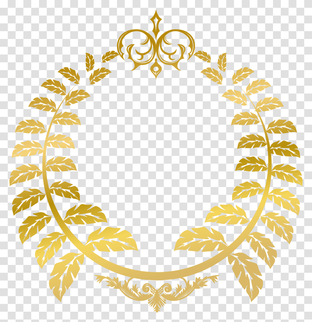 Vine Clipart Gold Leaf Gold Leaf Circle, Pattern, Accessories, Accessory Transparent Png