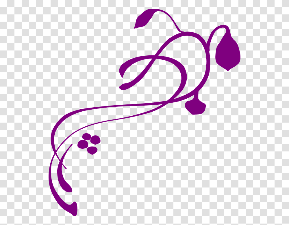 Vine Decoration Ornament Floral Lilac Purple Vines Clip Art, Floral Design, Pattern, Heart Transparent Png