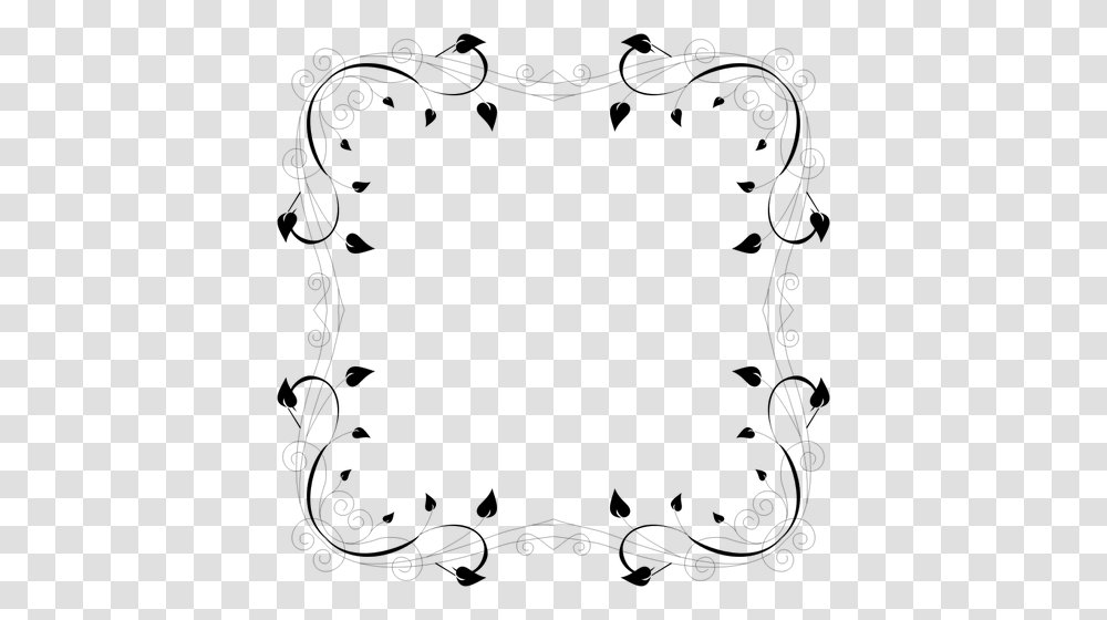 Vine Design In Black And White, Gray, World Of Warcraft Transparent Png