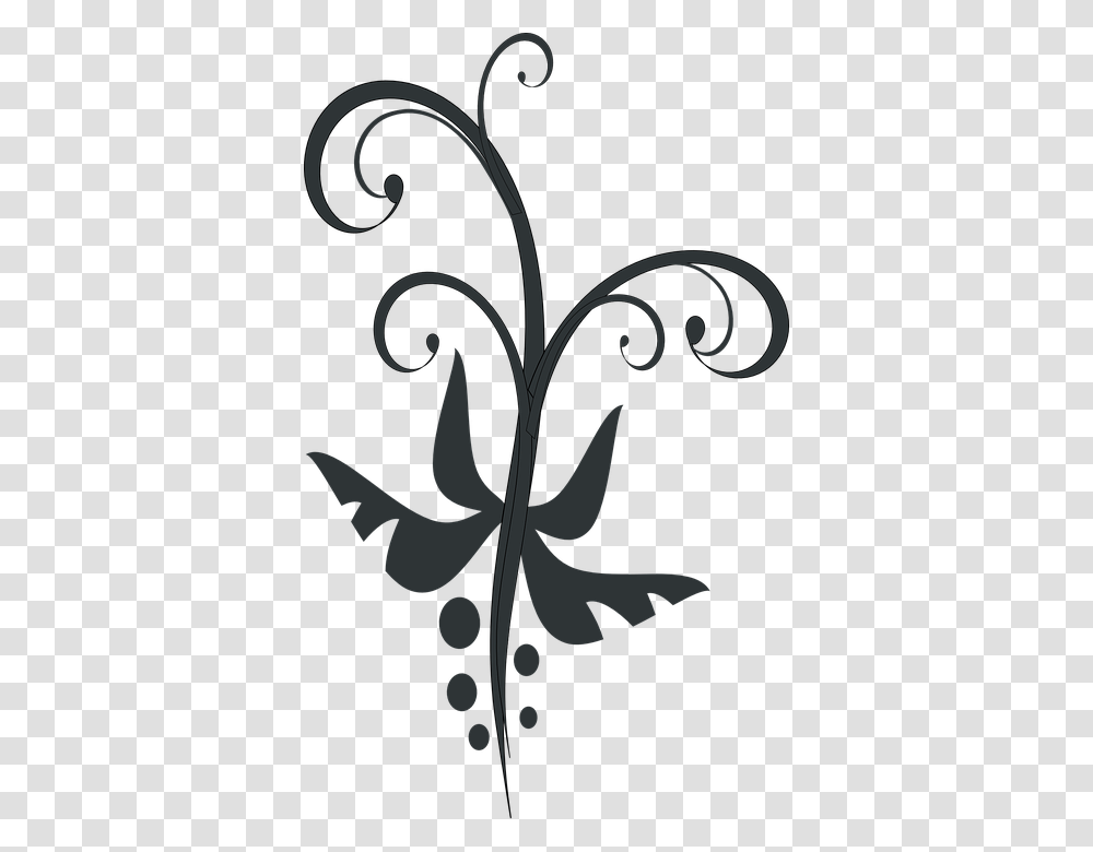 Vine Floral Ornament Plant Leaves Silhouette Quinceanera Clip Art, Stencil, Star Symbol Transparent Png