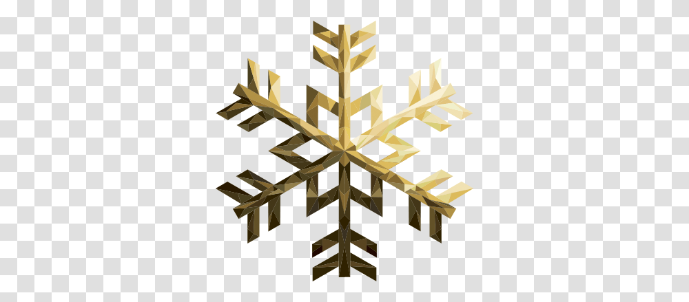 Vinilo Copo De Nieve Oro, Cross, Snowflake, Leaf Transparent Png