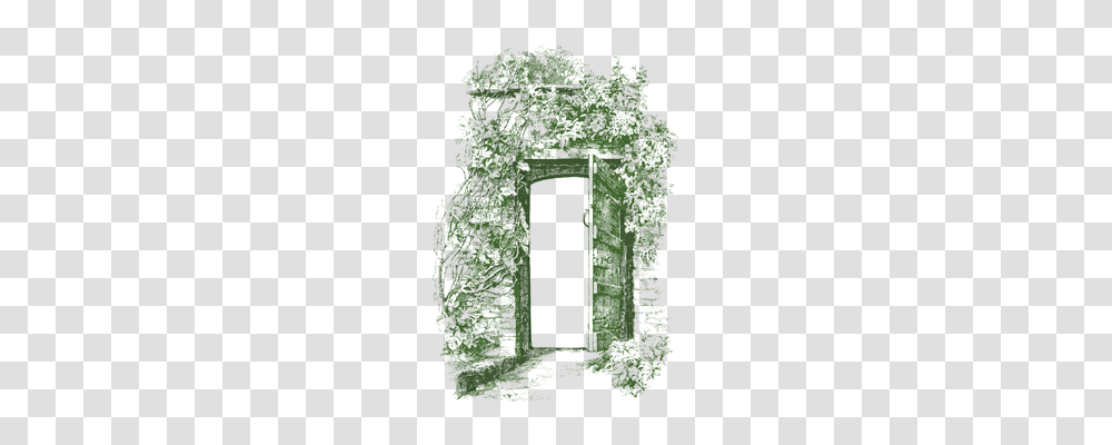 Vintage Nature, Green, Plant, Door Transparent Png