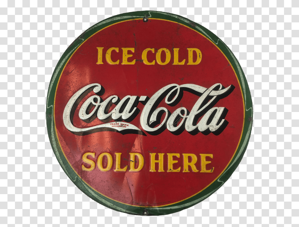 Vintage 1932 Metal Coca Cola Sign Coca Cola, Logo, Trademark, Soda Transparent Png