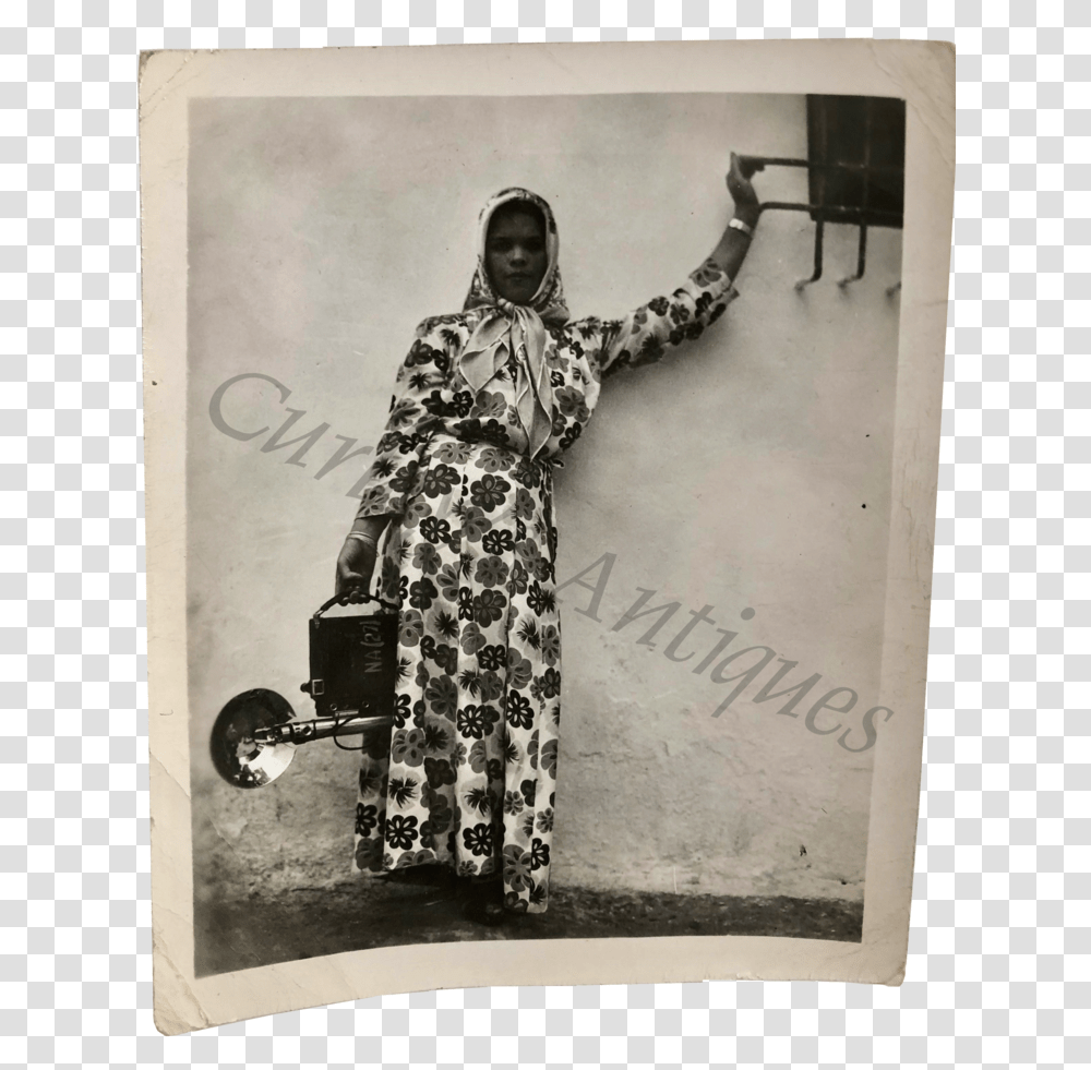 Vintage 1950s Arab Female Photographer Semi Nude Risque Creative Arts, Person, Face, Wheel Transparent Png