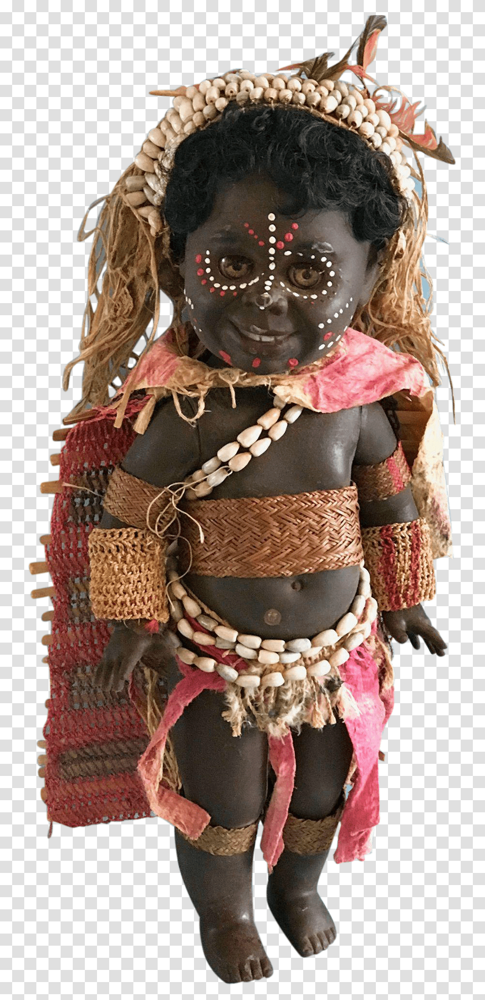 Vintage 1970's 13' Black Metti Doll Papua New Guinea Black Papua New Guinea Dolls, Toy, Costume, Tribe, Crowd Transparent Png