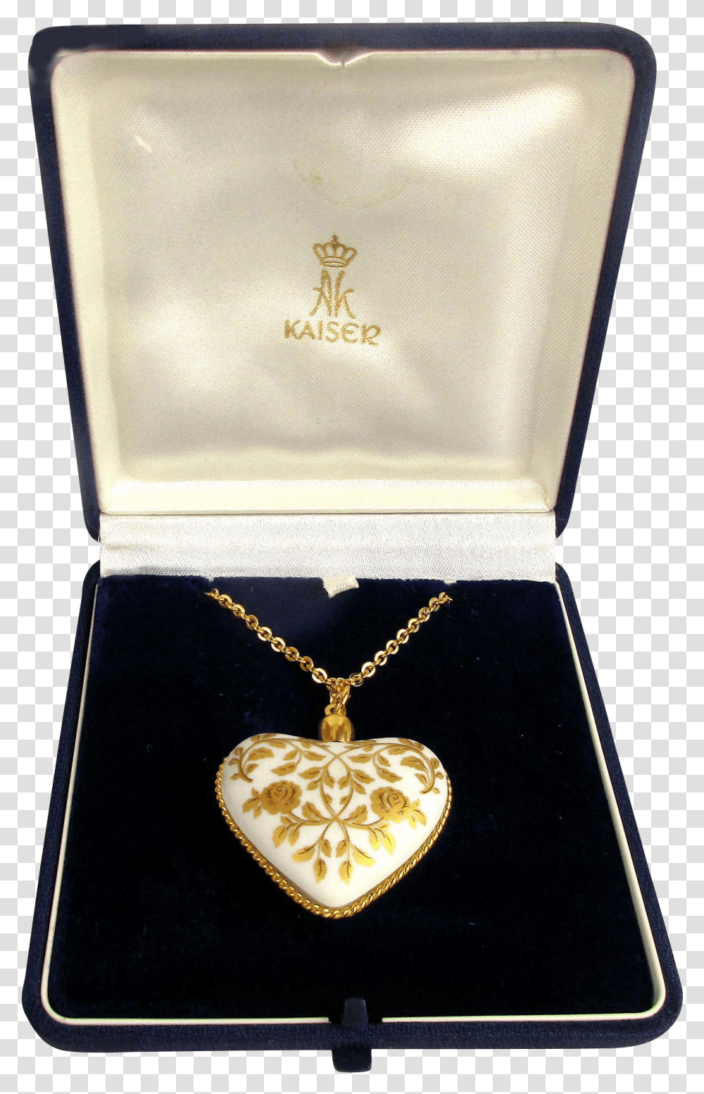 Vintage 1979 Kaiser Porcelain Heart Mother's Day Locket, Pendant, Jewelry, Accessories, Accessory Transparent Png