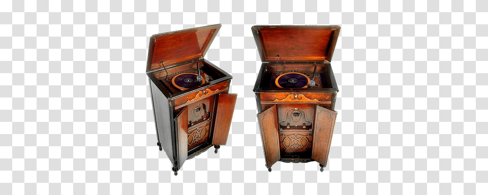 Vintage Furniture, Electronics, Table, Cabinet Transparent Png