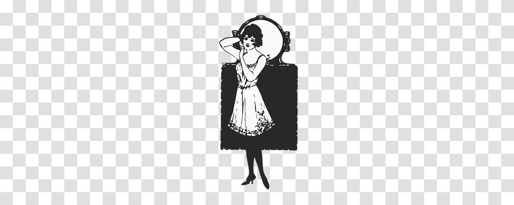 Vintage Person, Dress, Female Transparent Png