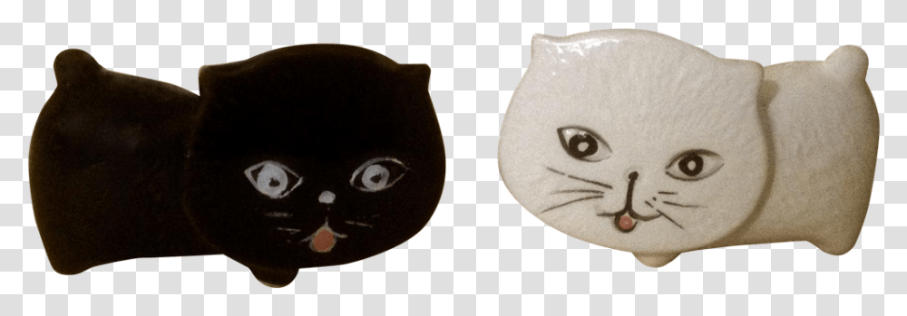 Vintage Adorable Flat Faced Kitty Cats Black Amp White, Pet, Mammal, Animal, Toy Transparent Png