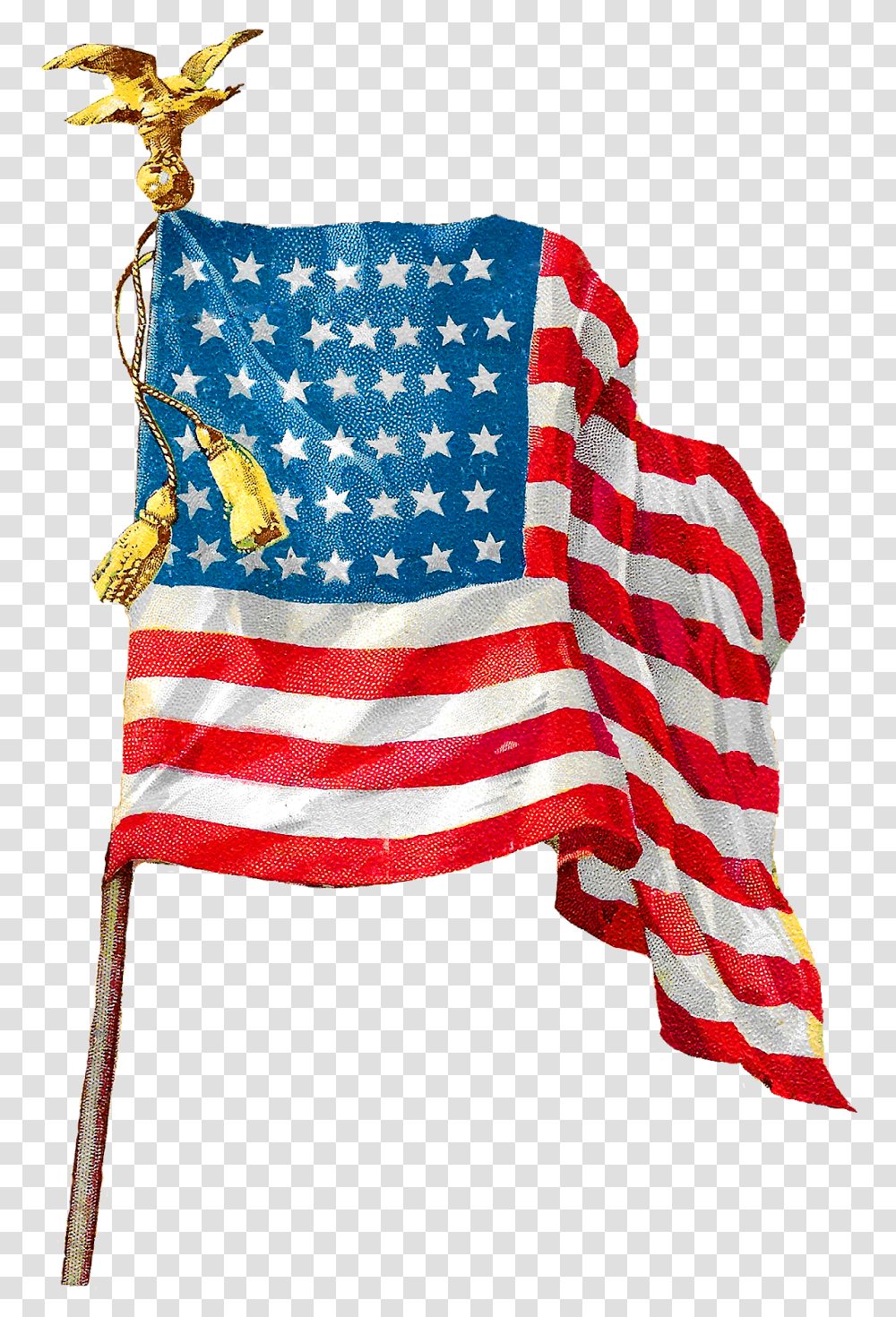 Vintage American Flag Flag Of The United States Transparent Png