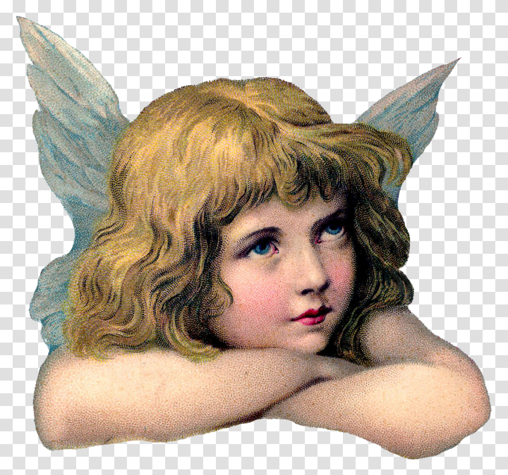 Vintage Angel, Person, Human, Painting Transparent Png