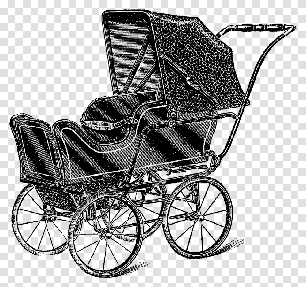 Vintage Baby Carriage Baby Transport, Outdoors, Silhouette, Nature, Tree Transparent Png