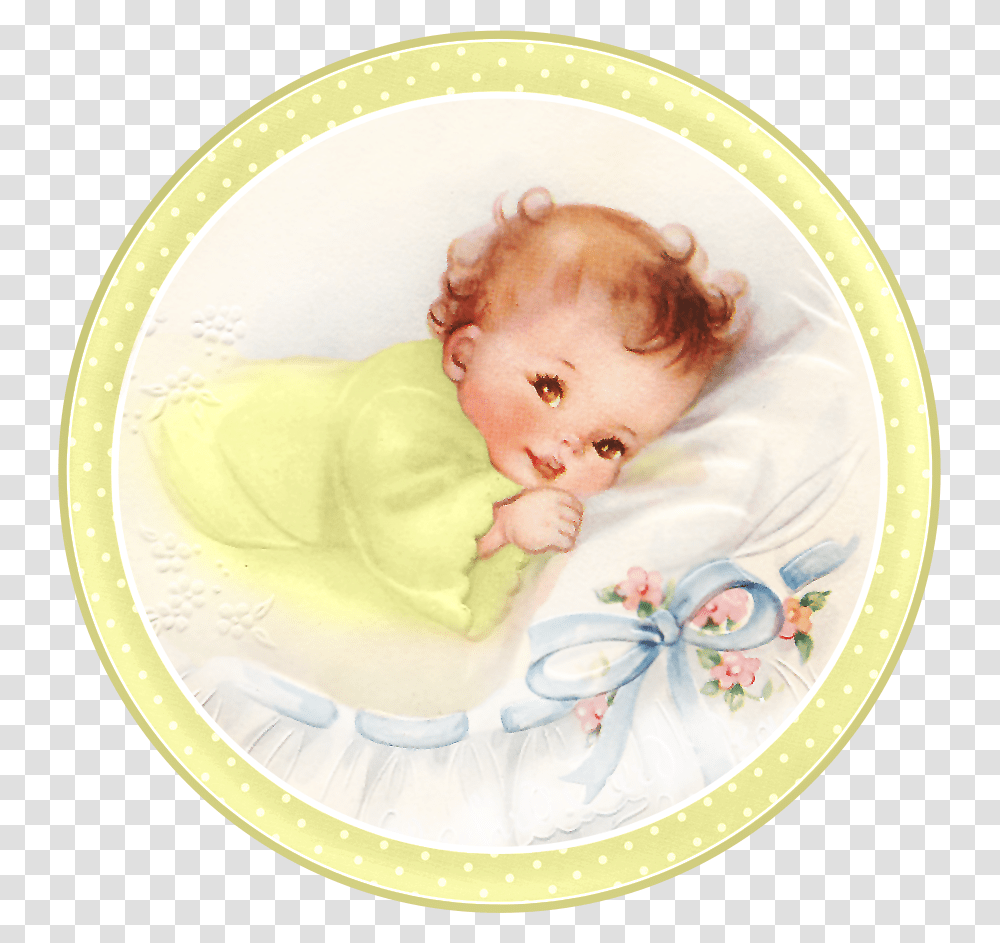Vintage Baby Clipart, Furniture, Person, Newborn, Crib Transparent Png