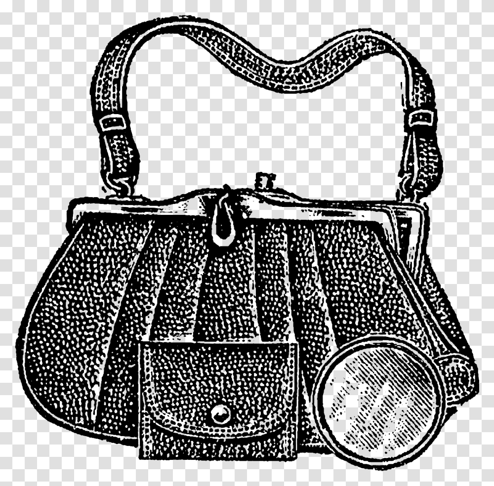 Vintage Bag Hand Handbag Designs Drawing, Astronomy, Outer Space, Universe, Tie Transparent Png