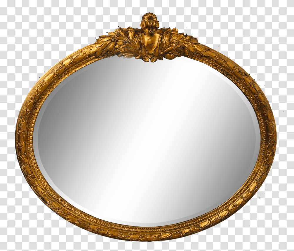 Vintage Baroque Style Oval Mirror For Sale Circle Transparent Png