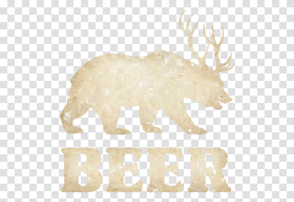 Vintage Bear Deer Beer Funny Beer Coasters, Elk, Wildlife, Mammal, Animal Transparent Png