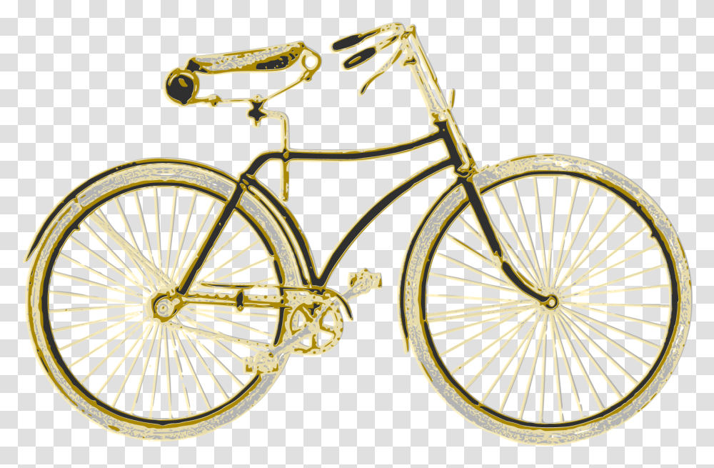 Vintage Bicycle Clip Art Pen And Ink Bicycle, Vehicle, Transportation, Bike, Wheel Transparent Png