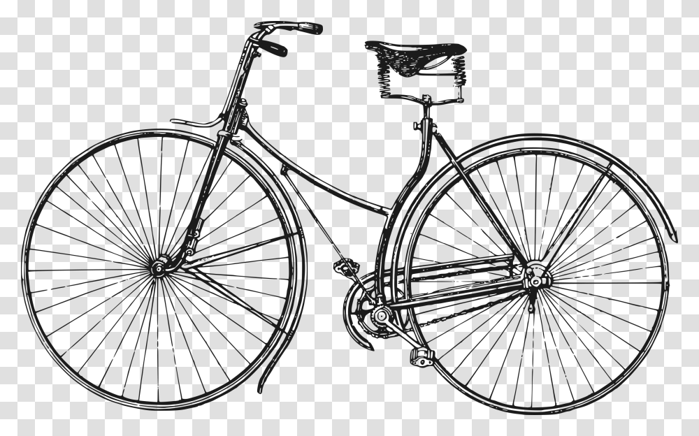 Vintage Bicycle Vector, Vehicle, Transportation, Bike, Wheel Transparent Png