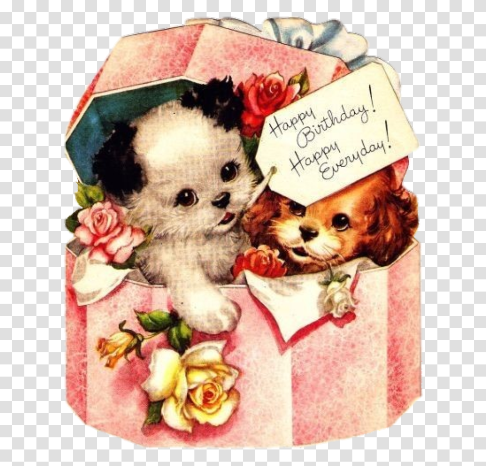 Vintage Birthday Cards With Dogs Download Vintage Birthday Card Dog, Envelope, Mail, Greeting Card, Canine Transparent Png