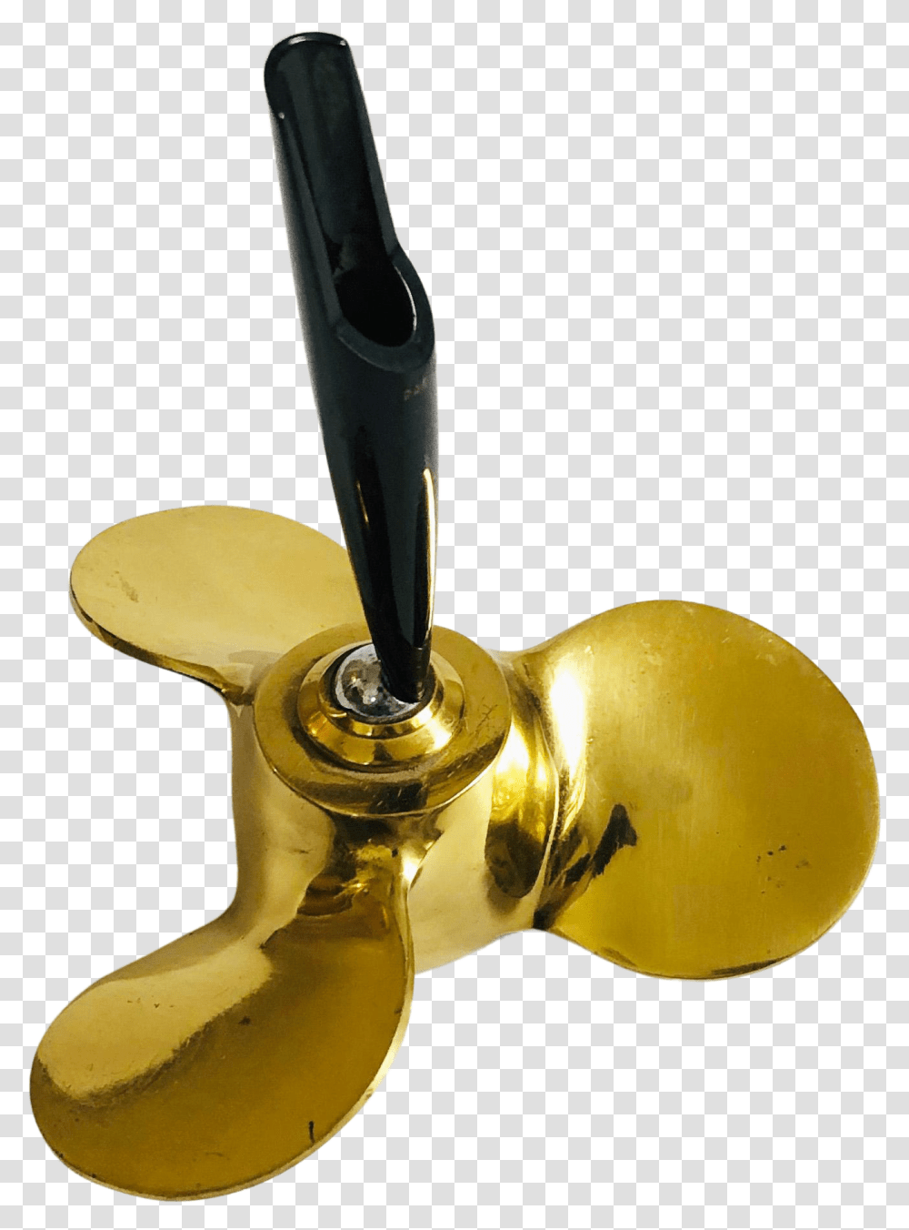 Vintage Brass Propeller Pen Holder Propeller, Machine, Hammer, Tool Transparent Png