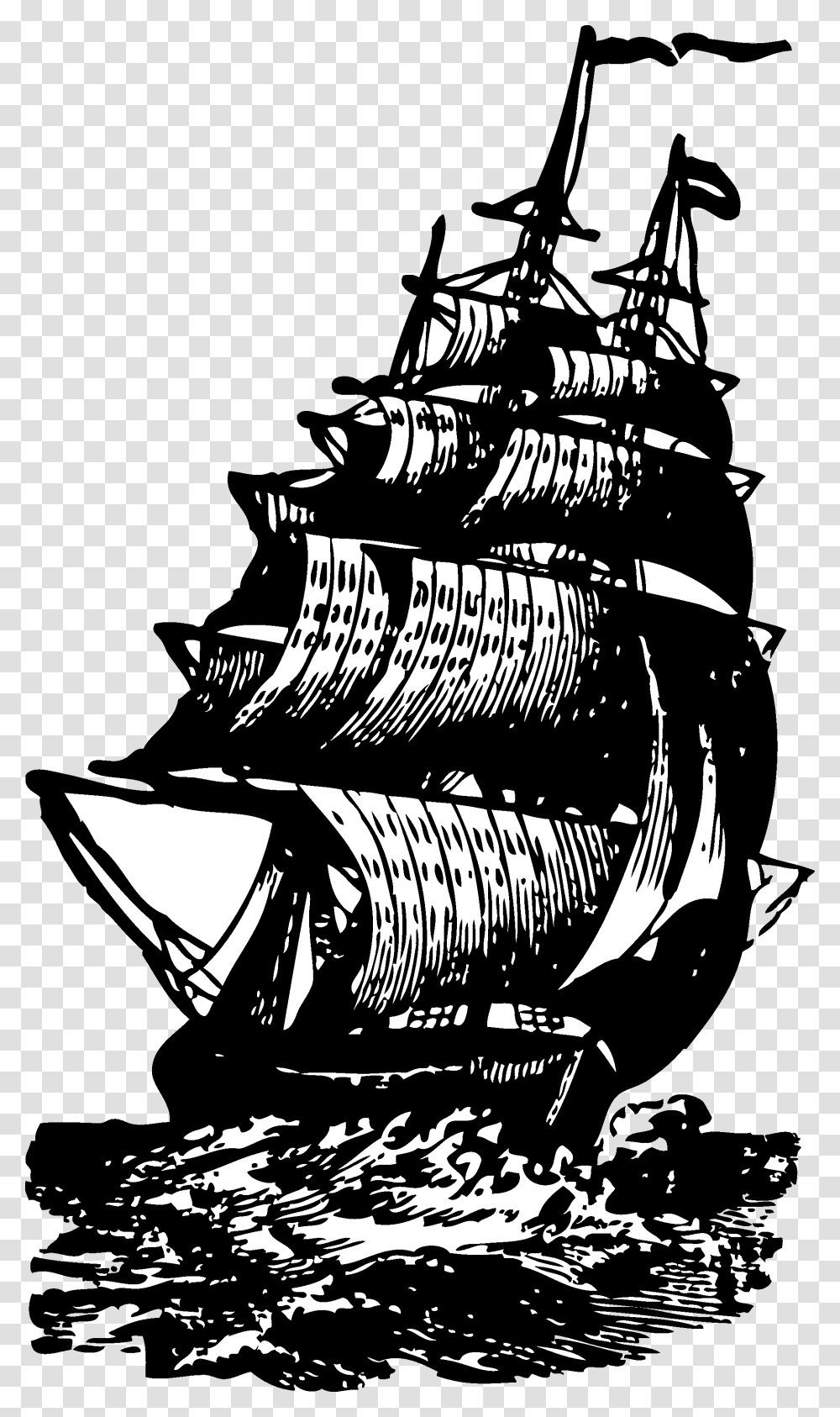 Vintage Brig Ship Clip Art Free Clip Art Senses Fail Rum Is For Drinking Not, Stencil, Drawing, Doodle Transparent Png