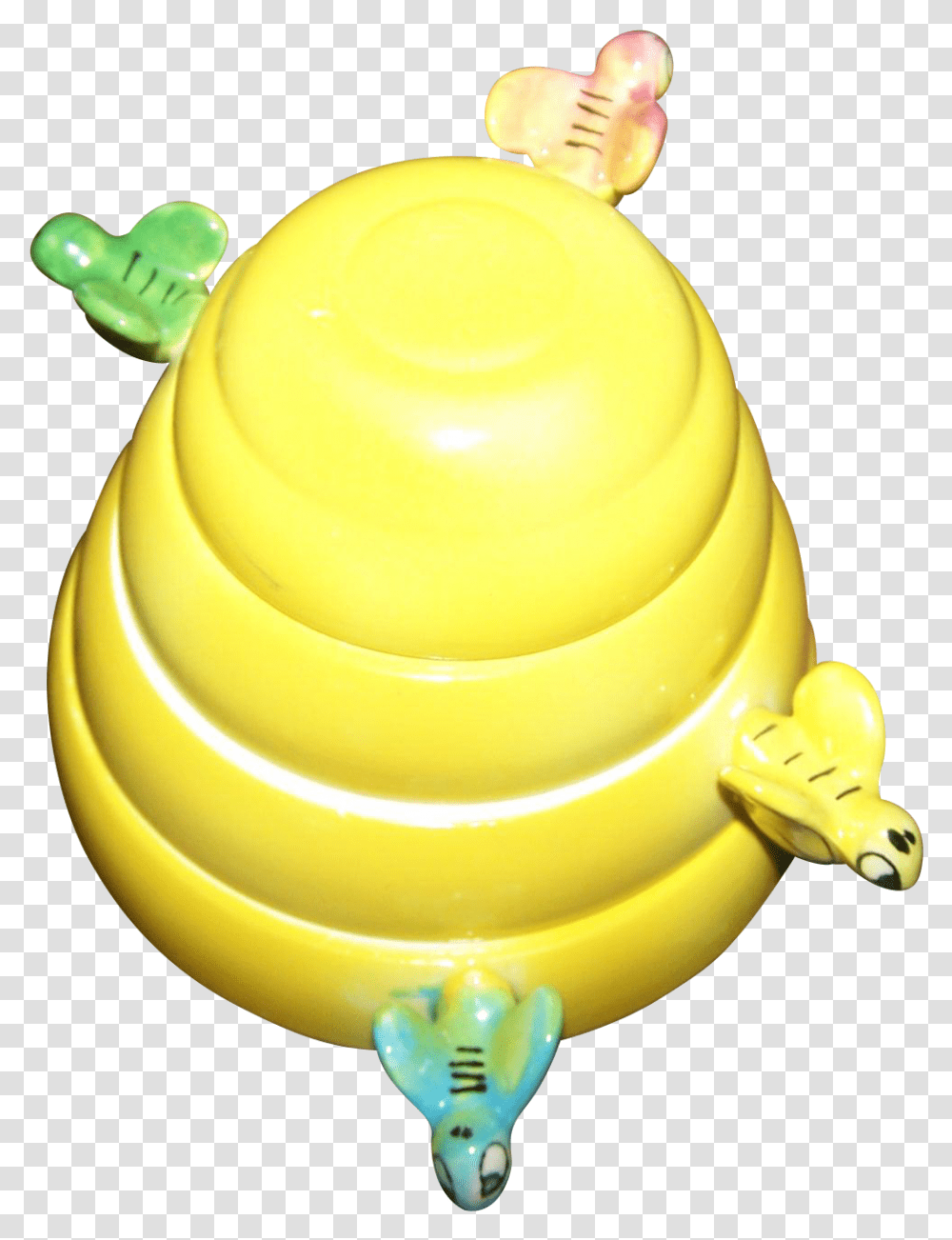 Vintage Bumble Bee Hive Stacking Ceramic Measuring Balloon, Food, Toy, Bowl, Plastic Transparent Png