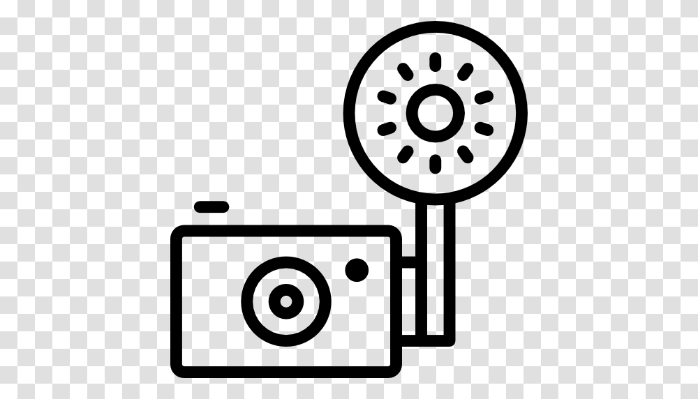 Vintage Camera Flash, Electronics, Webcam, Stencil Transparent Png