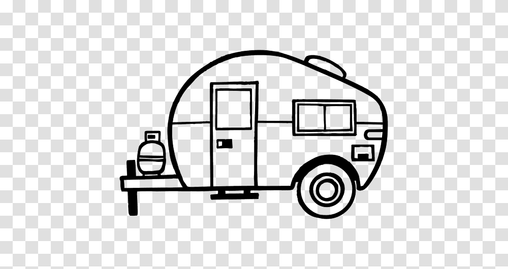 Vintage Camper Clip Art, Van, Vehicle, Transportation, Caravan Transparent Png