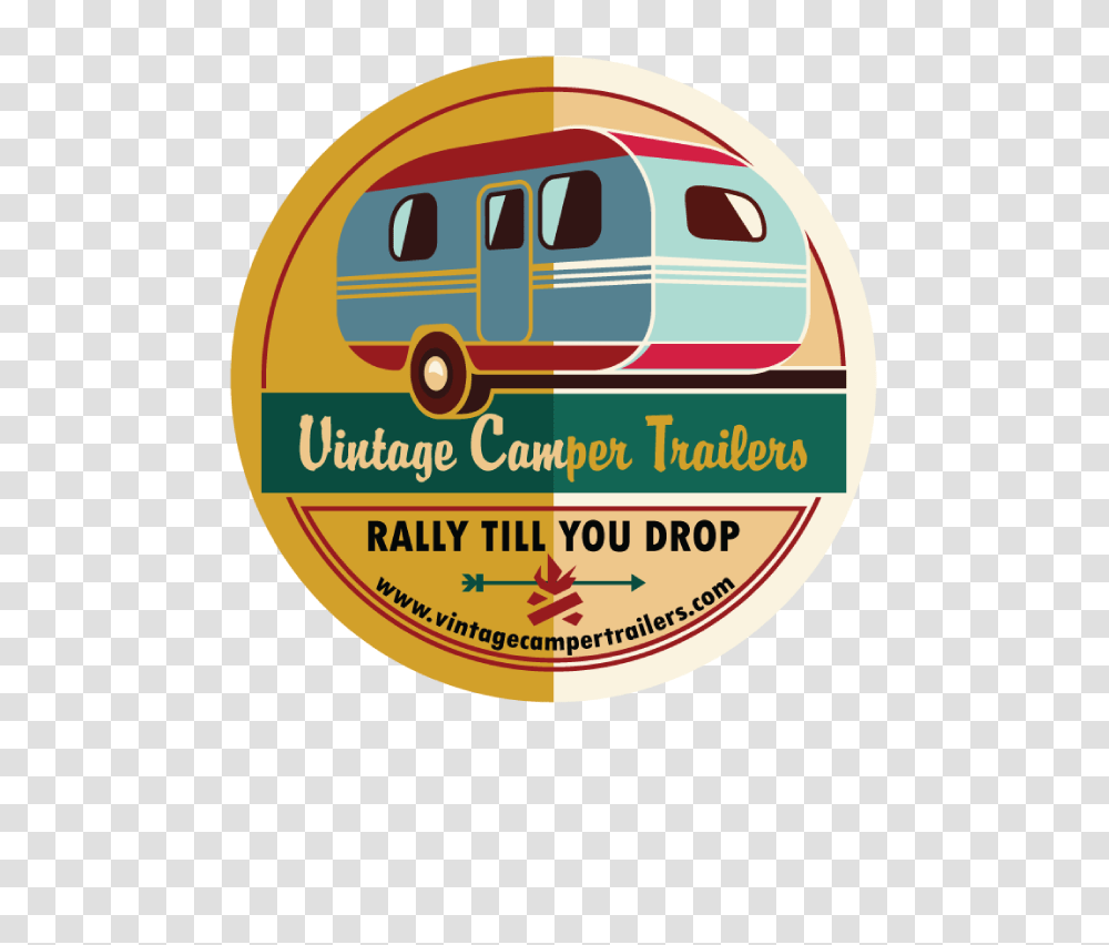 Vintage Camper Trailers Book, Label, Logo Transparent Png
