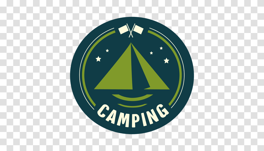 Vintage Camping Rounded Seal, Logo, Trademark, Emblem Transparent Png