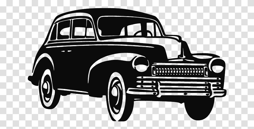 Vintage Car Silhouette Classic Car Vector, Pickup Truck, Vehicle, Transportation, Automobile Transparent Png