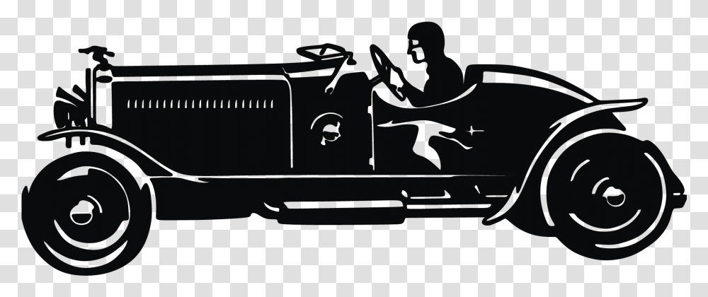 Vintage Car Silhouette, Person, Human, Electronics, Camera Transparent Png