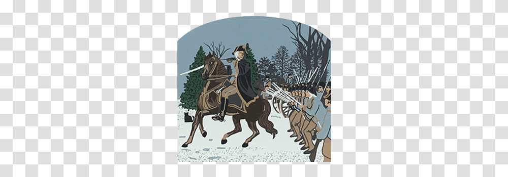 Vintage Charge At Trenton From Series Xvii Revolutionary, Horse, Mammal, Animal, Person Transparent Png