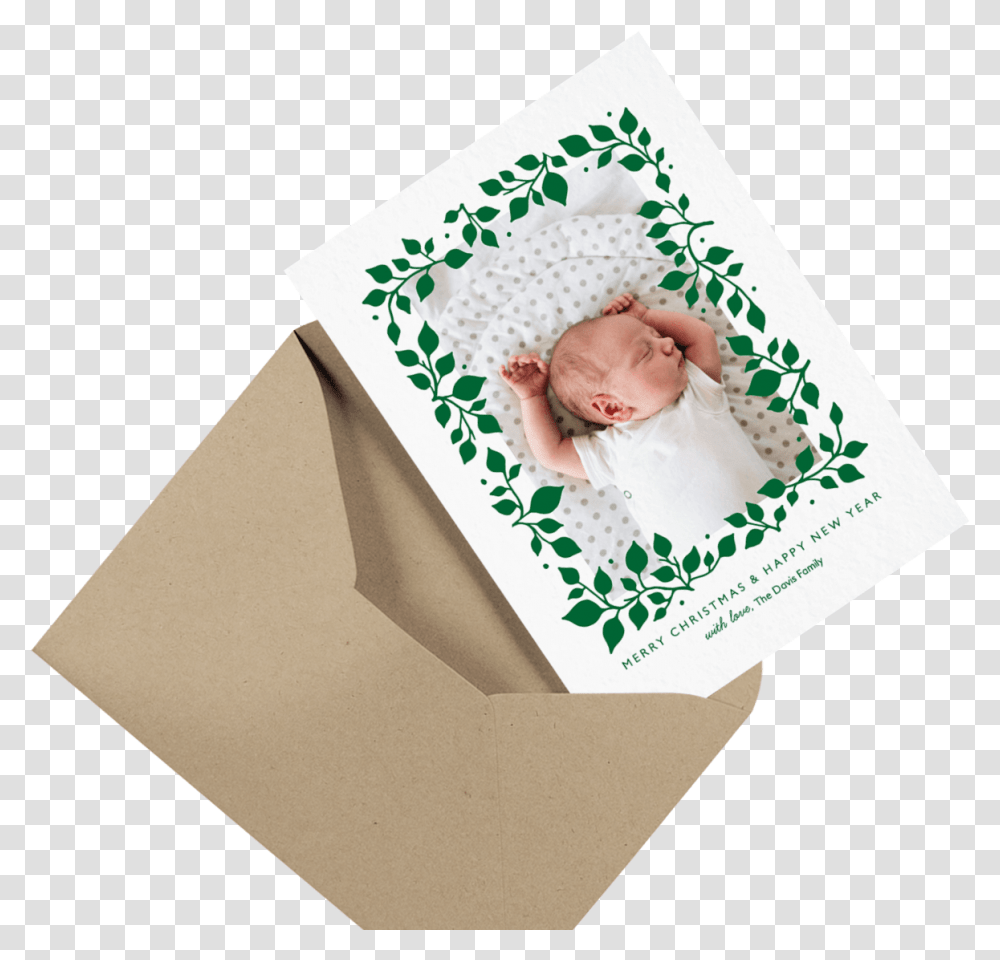 Vintage Christmas Card In Envelope Funny Sorry For Your Loss Cards, Newborn, Baby, Person, Human Transparent Png