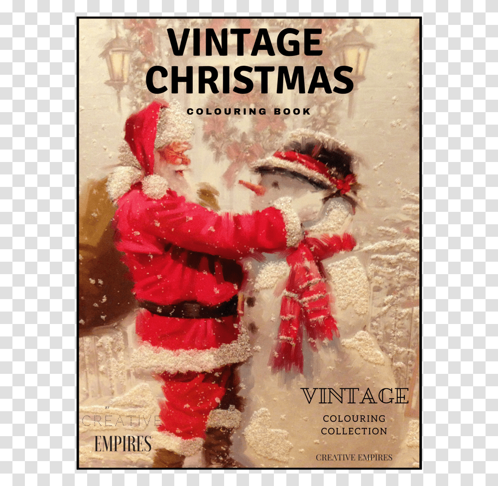 Vintage Christmas Colouring Book Colour Guide Ebook Vintage Christmas, Poster, Advertisement, Outdoors Transparent Png