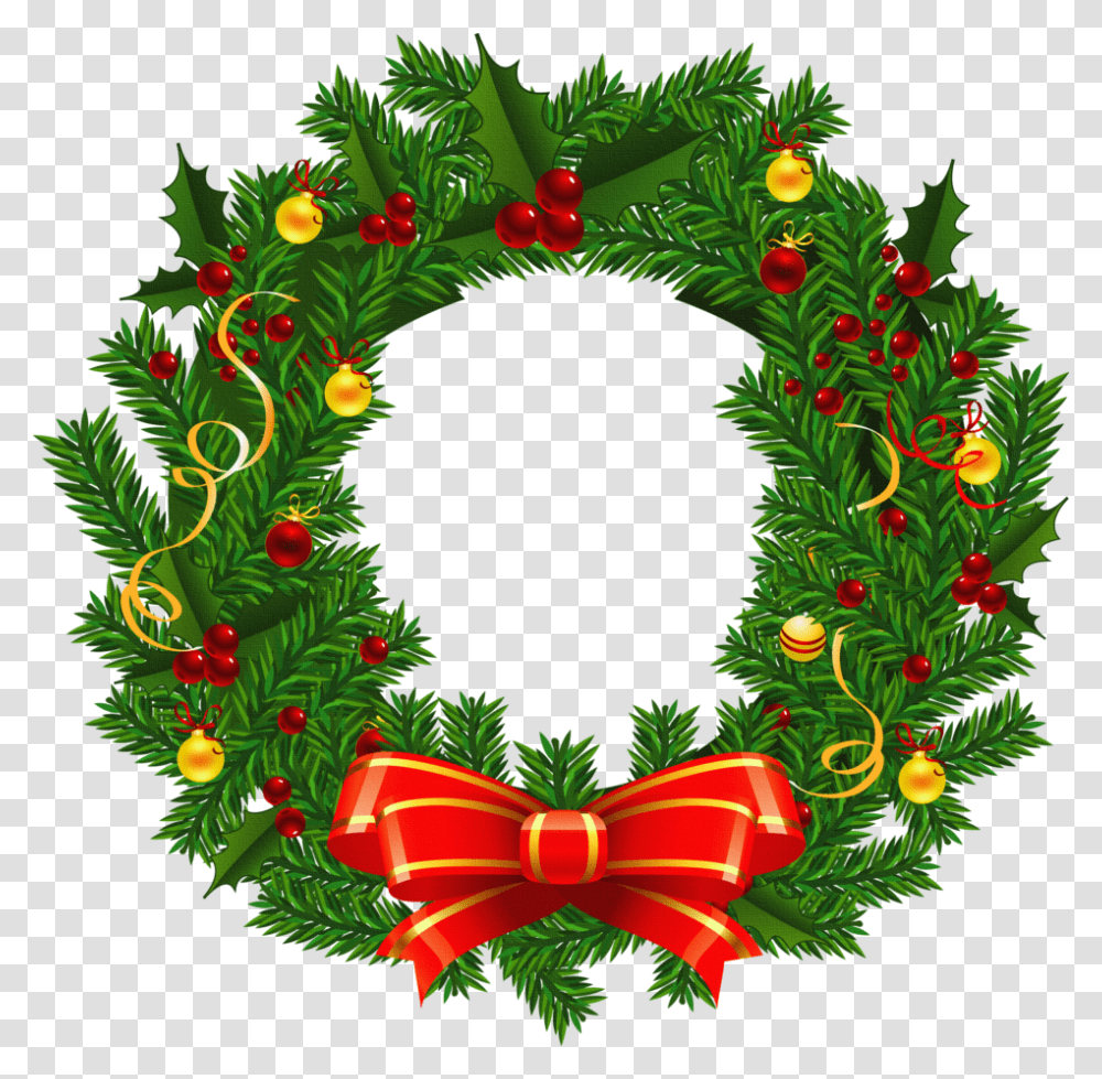 Vintage Christmasth Clip Art Free Download Techflourish, Christmas Tree, Ornament, Plant, Wreath Transparent Png
