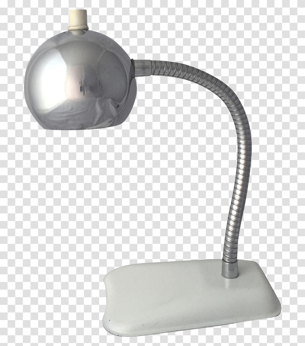 Vintage Chrome Gooseneck Desk Lamp Eye Ball Mid Century Lamp, Table Lamp, Sink Faucet, Lampshade Transparent Png