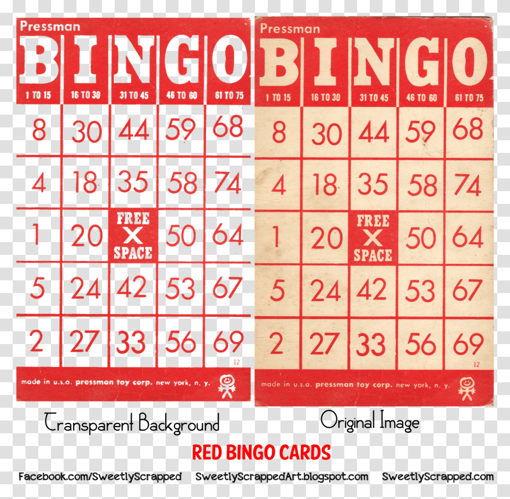 Vintage Clipart Bingo Card, Calendar, Scoreboard Transparent Png