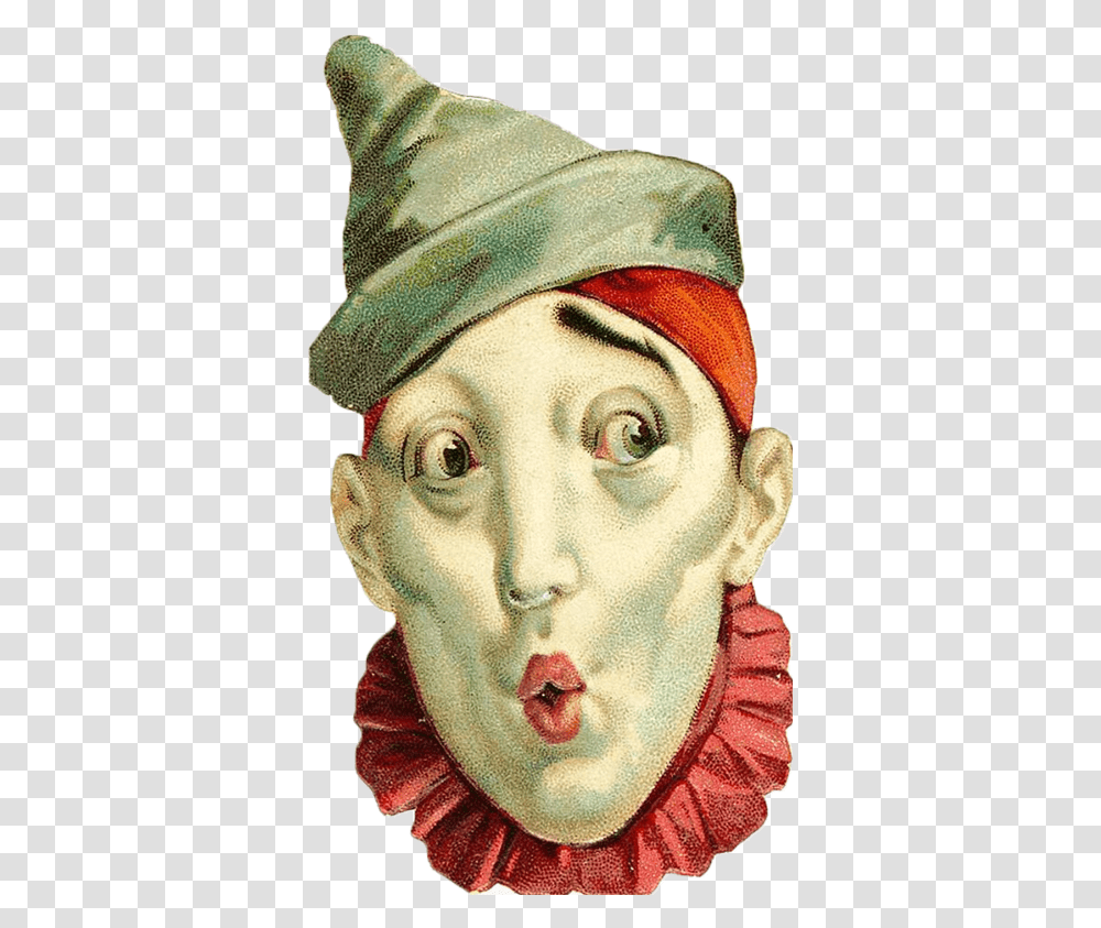 Vintage Clown Illustration, Head, Painting, Person Transparent Png