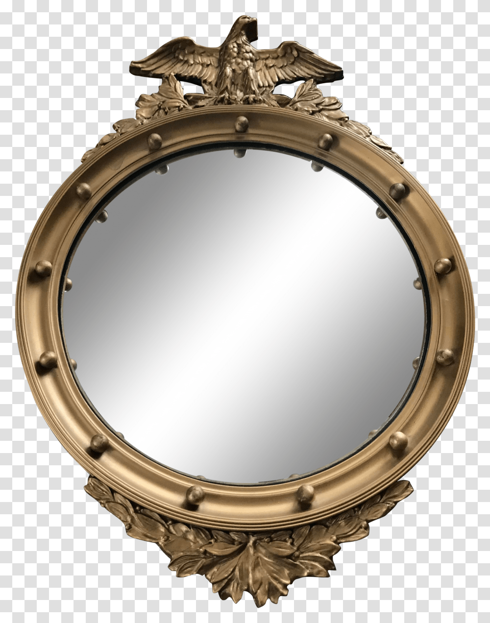 Vintage Convex Federal Mirror Chairish Within Vintage Circle Transparent Png