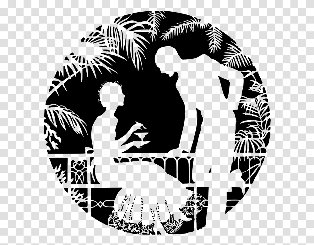 Vintage Couple Silhouette, Coin, Money, Outdoors, Person Transparent Png