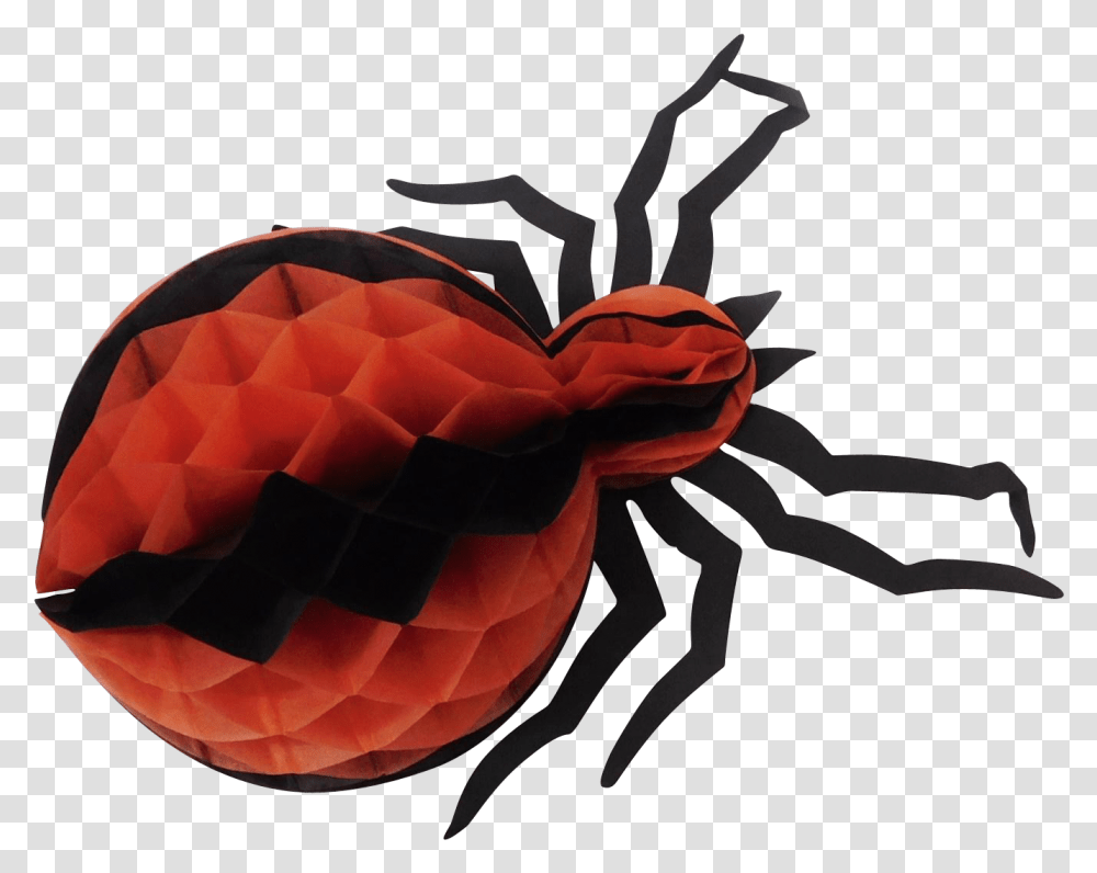 Vintage Crepe Paper Spider Halloween Decoration Spooky Clip Art, Rose, Animal, Invertebrate, Insect Transparent Png