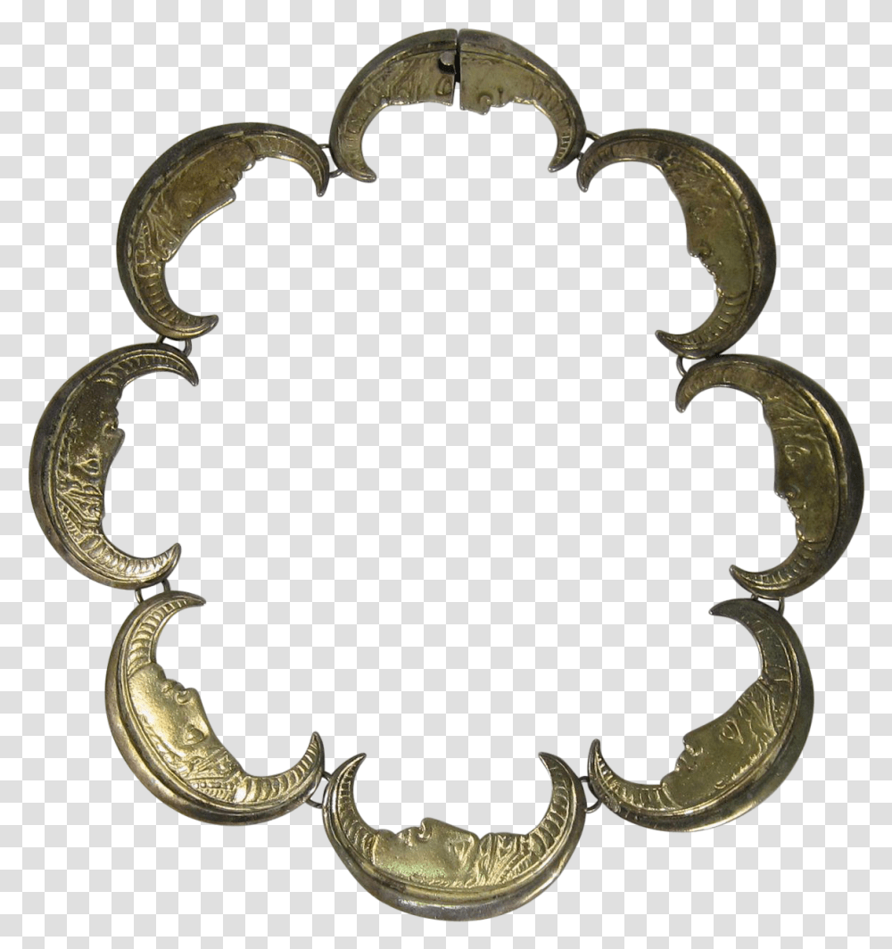 Vintage Crown Trifari Unusual Crescent Moon Face Necklace Blume Symbol, Bracelet, Jewelry, Accessories, Accessory Transparent Png