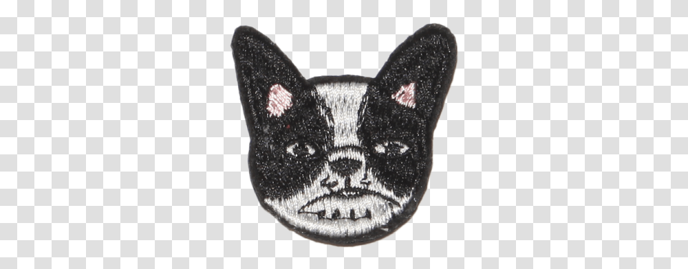 Vintage Cute French Bulldog Logo Embroidery French Bulldog, Cat, Pet, Mammal, Animal Transparent Png