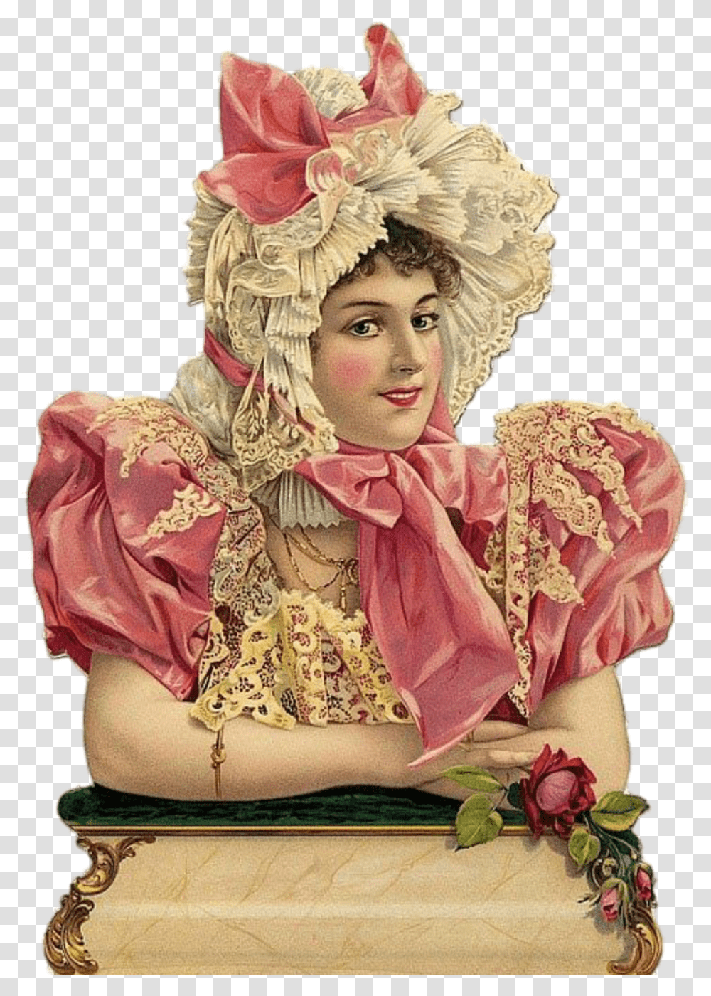 Vintage Cute Victorian Girl Free Image Transparent Png