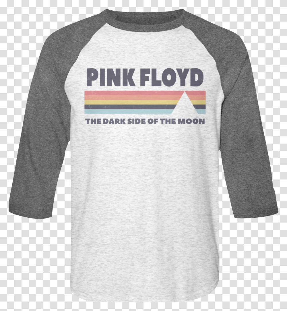 Vintage Dark Side Of The Moon Pink Floyd Raglan Baseball Long Sleeved T Shirt, Apparel, T-Shirt Transparent Png