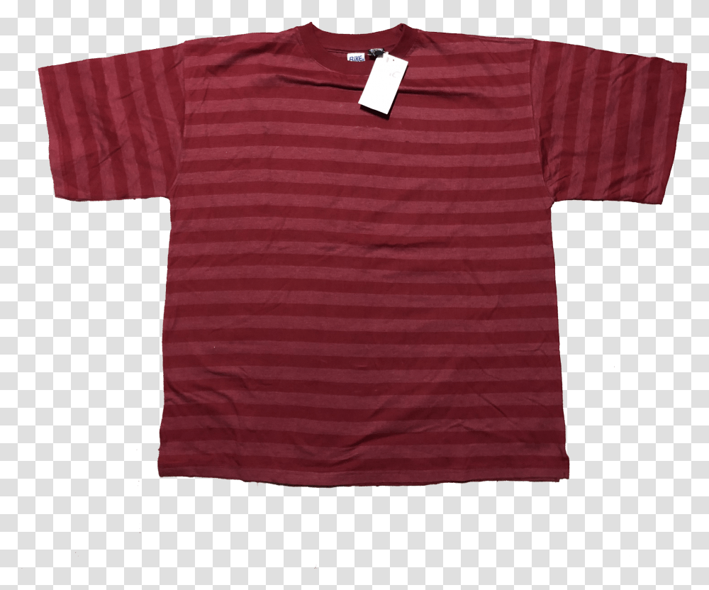 Vintage Deadstock Wtags Bike Athletic Striped Shirt Active Shirt, Apparel, T-Shirt, Maroon Transparent Png