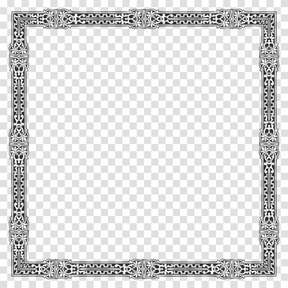 Vintage Decorative Ornamental Frame Square Frame Photo In, Blackboard Transparent Png