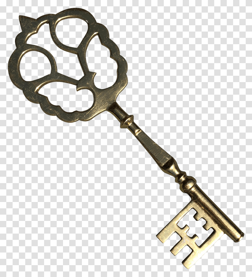 Vintage Decorative Solid Brass Skeleton Key Skeleton Key, Sword, Blade, Weapon, Weaponry Transparent Png